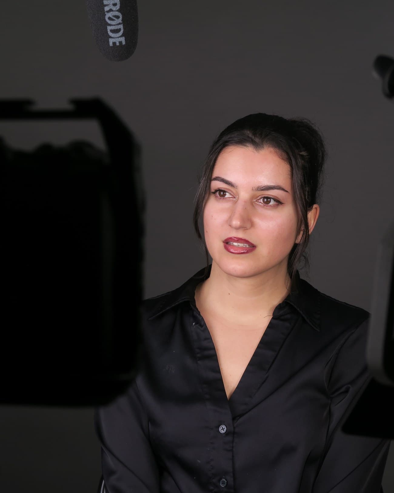 An actor being filmed on camera at Shiki Studios